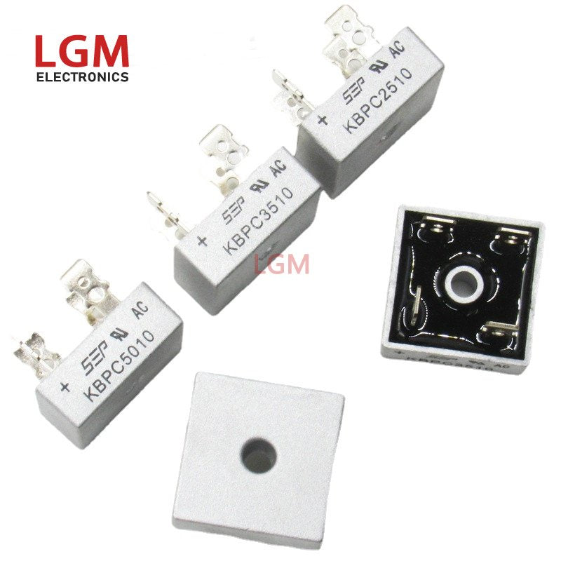 2Pcs New Original Single-phase Bridge Stack KBPC5010 KBPC1510 KBPC2510 KBPC3510 KBP Single-phase Rectifier Diode Single-phase Bridge