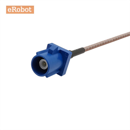 0.3M~7M SMA Male Plug To Fakra C Male Plug Straight Adapter Active GPS Antenna Extension RG316 Double Shield Silver Pigtail Cable 15CM 20CM