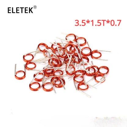 50Pcs Coilcraft Inductor 3.5 * 1.5T 2.5T 3.5T 4.5T 7.5T * 0.7 Copper Wire Hollow Coil Inductance Remote Control FM Inductor