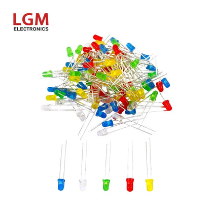 1000PCS Diameter 3mm 5mm LED Lamp Bead Bubble LED F3 F5 Red Green Yellow Blue White Straight Into The Whole Pack F3 F5 LED