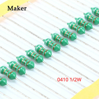 50Pcs 0410 1/2W Color Ring Inductor 1UH - 8.2UH / 10UH - 82UH / 100UH - 820UH /1MH - 4.7MH