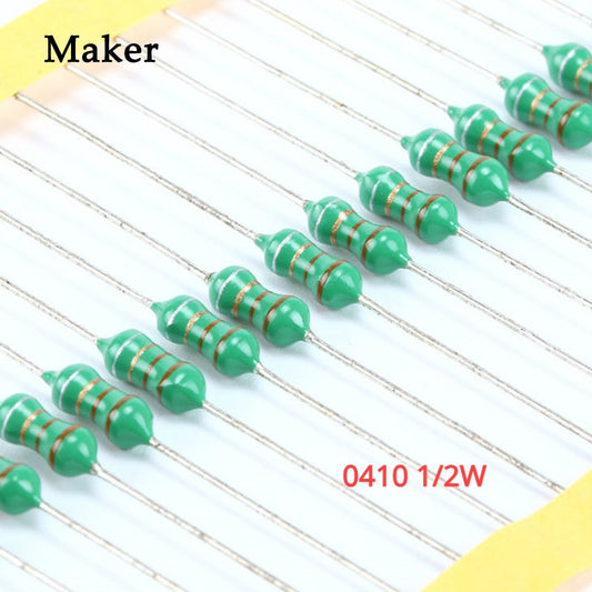 50Pcs 0410 1/2W Color Ring Inductor 1UH - 8.2UH / 10UH - 82UH / 100UH - 820UH /1MH - 4.7MH