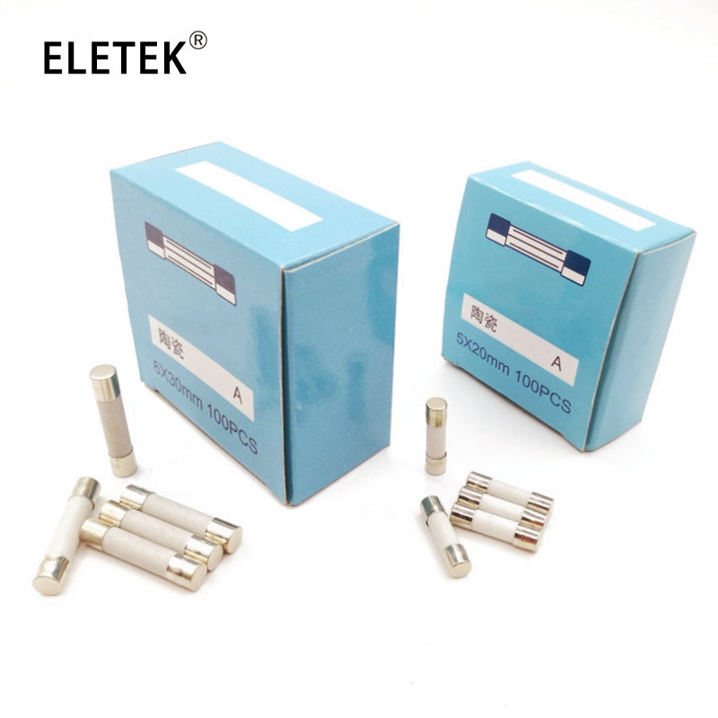 10pcs 5 x 20mm 6 x 30mm Ceramic Tube Fuses  Fast Blow Fuse 250V 1A 1.5A 2A 2.5A 3A 4A 5A 6.3A 8A 10A 12A 15A 20A 25A 30A