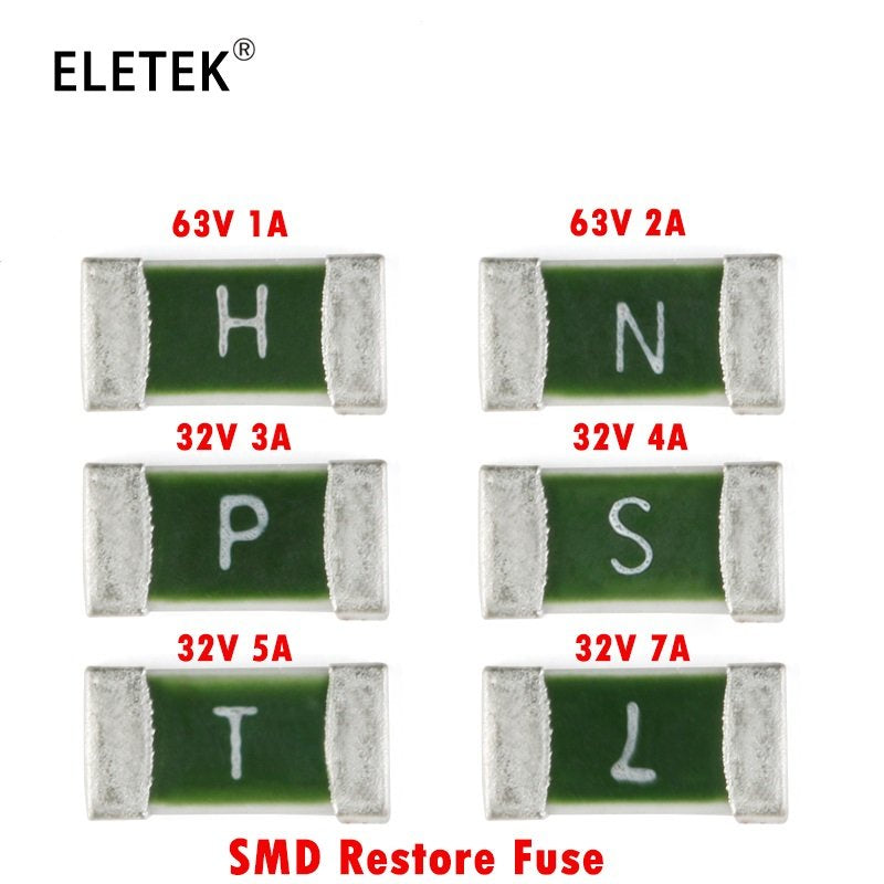 10/20Pcs One Time Positive Disconnect SMD Restore Fuse 1206 1A 2A 3A 4A 5A 7A