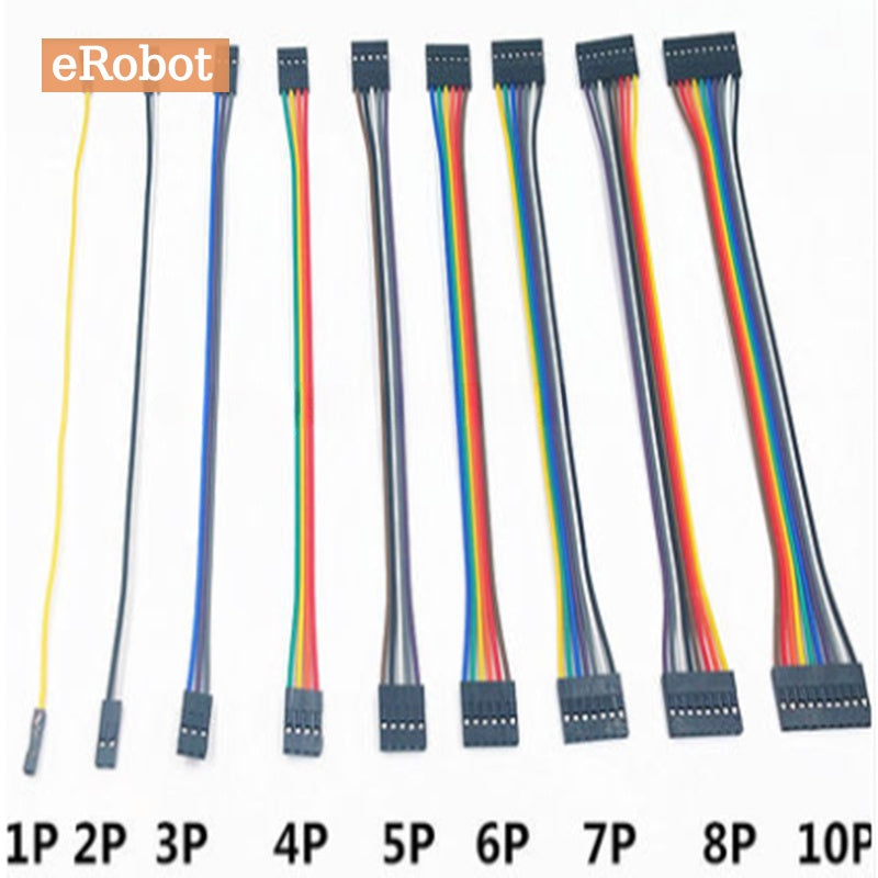 10Pcs 2.54 Wire 2.54MM Dupont Line Female To Female 1P2 3 4 5 6 Pin Dupont Cable Connector JUMPER CABLE WIRE FOR PCB