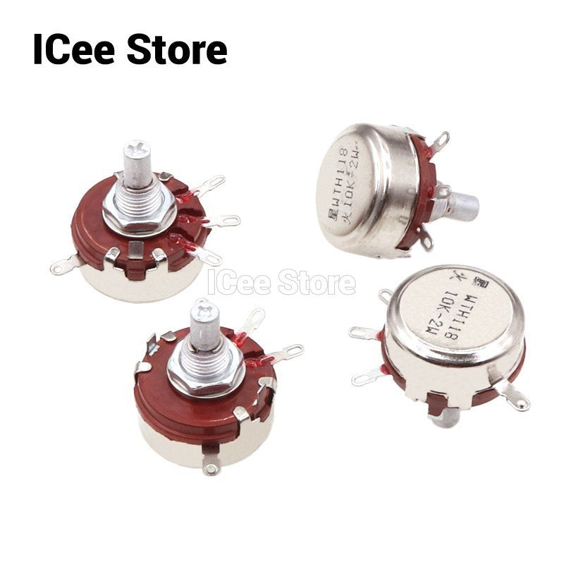 2Pcs WTH118 2W 1A Potentiometer 1K 2.2K 4.7K 10K 22K 47K 100K 470K 1M WTH118-2W