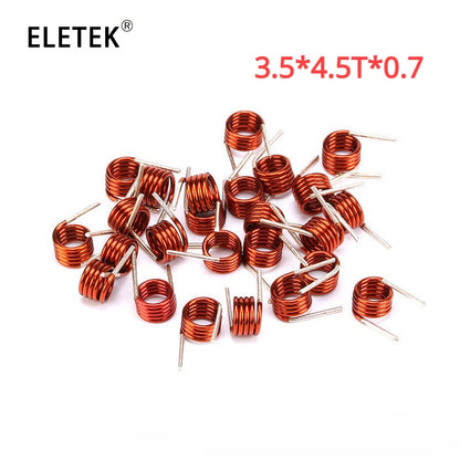 50Pcs Coilcraft Inductor 3.5 * 1.5T 2.5T 3.5T 4.5T 7.5T * 0.7 Copper Wire Hollow Coil Inductance Remote Control FM Inductor