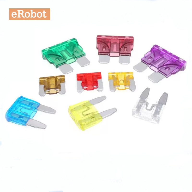 10Pcs Mini Small Medium Size Blade Car Fuse for Auto Car Truck 5A 7.5A 10A 15A 20A 30A 35A 40A