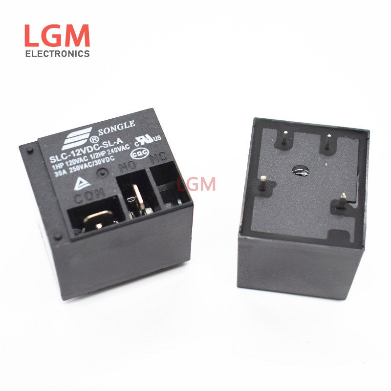 5Pcs Power Relays  SLC-12VDC-SL-A SLC-24VDC-SL-A SLC-05VDC-SL-A 5V 12V 24 30A HF2100 T91 4Pin 5Pin