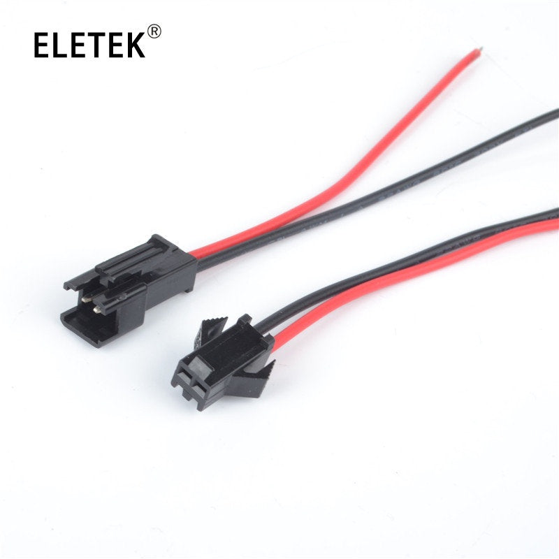 10Pairs JST SM  2.54MM Plug 24AWG Male To Female Wire Connector  Cable Pigtail 2Pin 3Pin 4Pin 5Pin Plug LED Connecting Line