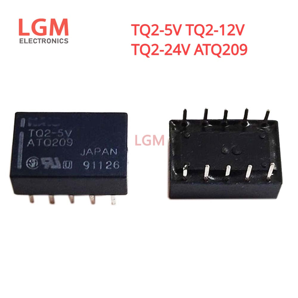 2Pcs Original Relay TQ2-5V TQ2-12V TQ2-24V ATQ209 10Pin 1A