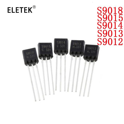 50pcs TO92 New Triode Transistor IC S9012 S9013 S9014 S9015 S9018