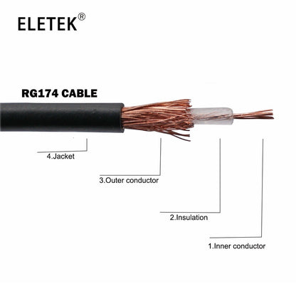 RP SMA Male To RP SMA Female Extension Cable for Router WIFI Antenna RF Connector RG174 Cable