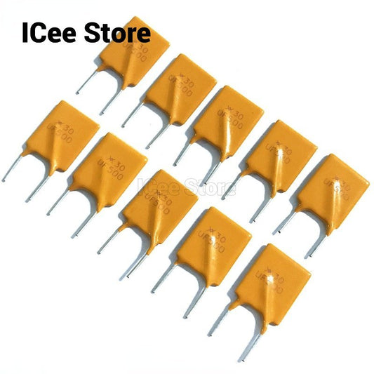 10Pcs 16V 30V 60V 72V Resettable Fuse PPTC RGEF 0.06A 0.12A 0.8A 1.1A 2A 3A 5A 7A 12A Fuses In-line RUEF300 Self-Recovery Fuse