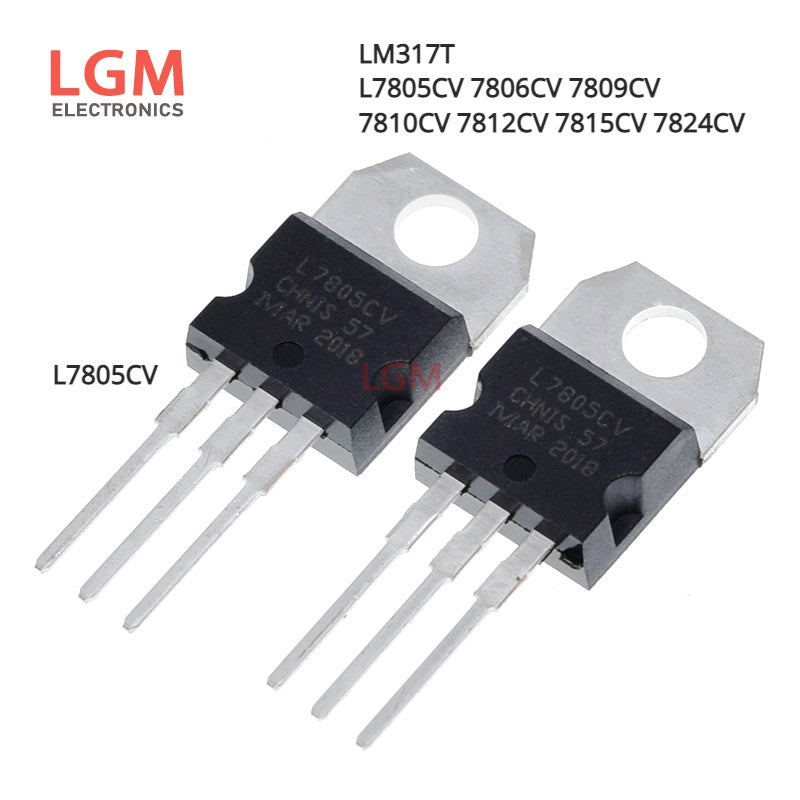 10Pcs ST Transistor LM317T L7805CV 7806CV 7809CV 7810CV 7812CV 7815CV 7824CV TO-220 New and Original IC
