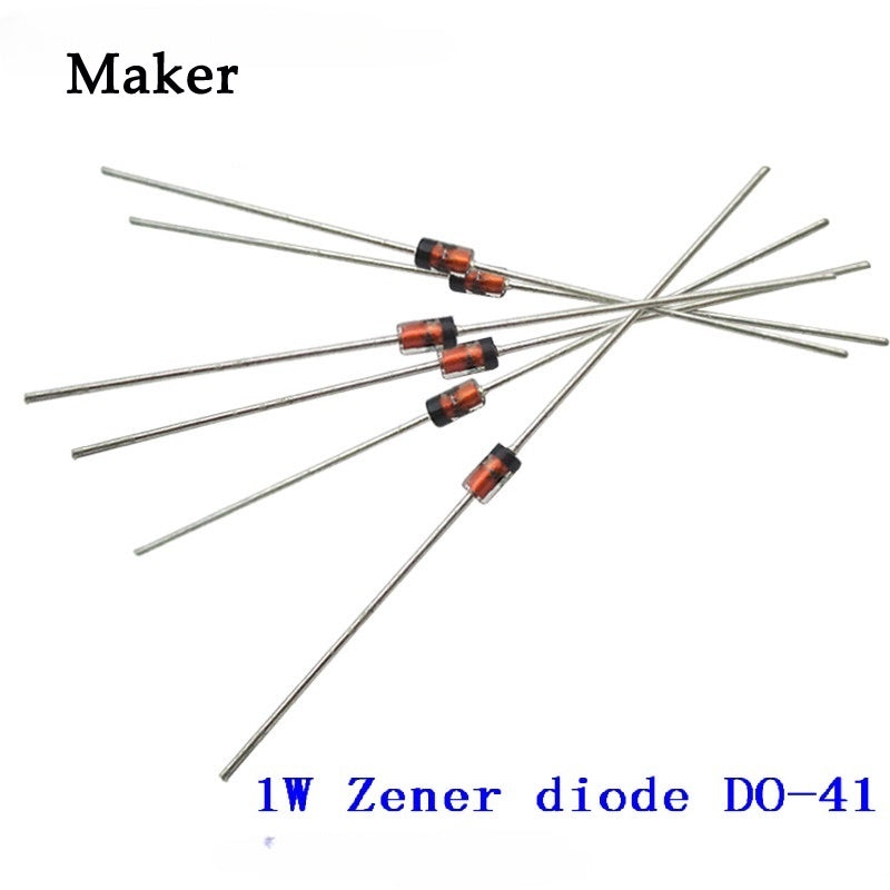 20Pcs Zener Diode 3.3V~22V DO-41 1W 1N4728~1N4748 1N4729 1N4730 1N4731 1N4732 1N4733 1N4734 1N4749