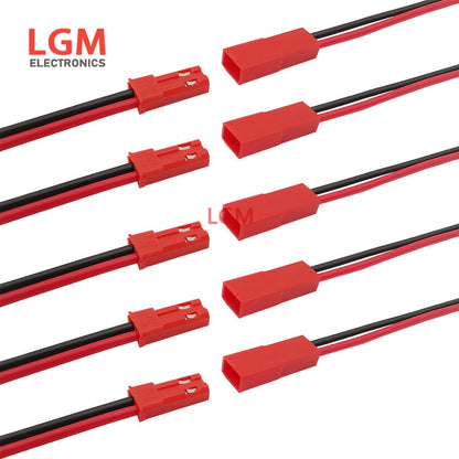 10Pair JST Wire 2Pin 24AWG 10cm 20cm Male Female Connector JST Plug Cable
