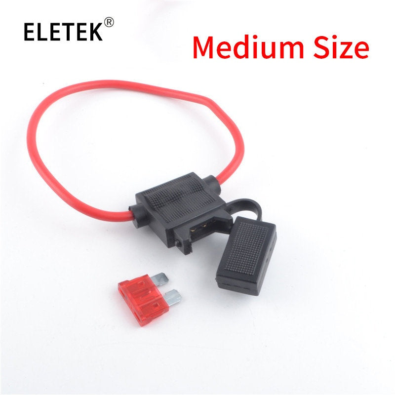 Medium Car Waterproof Fuse Holder Socket 3A 5A 7.5A 10A 15A 20A 25A 30A 35A 40A Auto Motorcycle Motorbike Blade Fuse