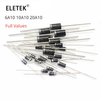 50Pcs Diode 6A10 10A10 20A10  Full Values 1N4001 1N4004 1N4007 1N5404 1N5408 1N5818 1N5819