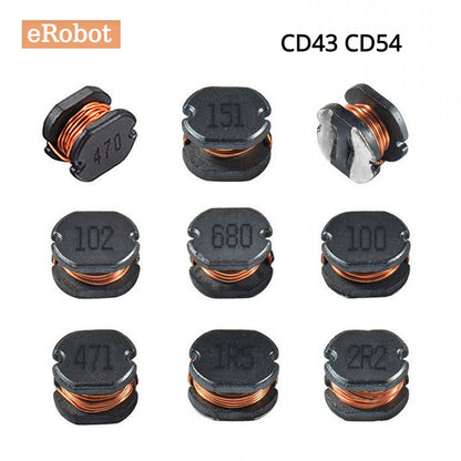 10Pcs CD43 CD54 SMD Inductor High Power Inductance1UH 1.5UH 2.2UH 4.7UH 6.8UH 10UH 15UH 22UH 33UH 47UH
