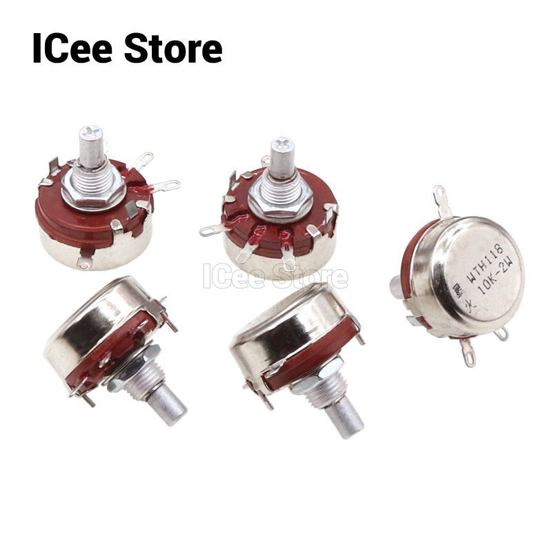 2Pcs WTH118 2W 1A Potentiometer 1K 2.2K 4.7K 10K 22K 47K 100K 470K 1M WTH118-2W