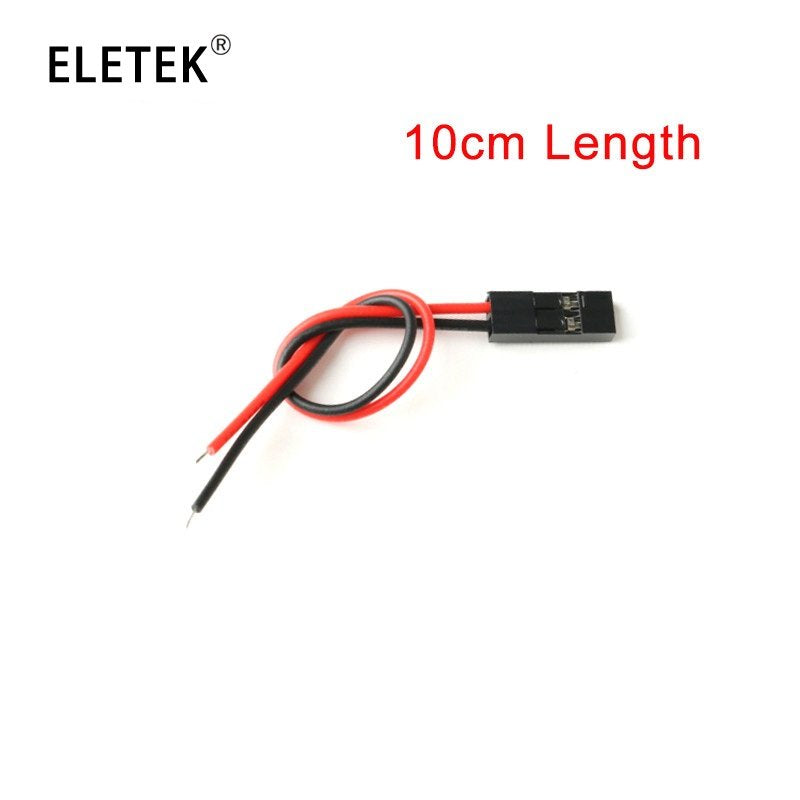 10Pcs 2pin Dupont Cable 2P 2 Pin Female Jumper Connector Wire 2.54mm Pitch Length 10CM 20CM 30CM Single Head for 3D Printer