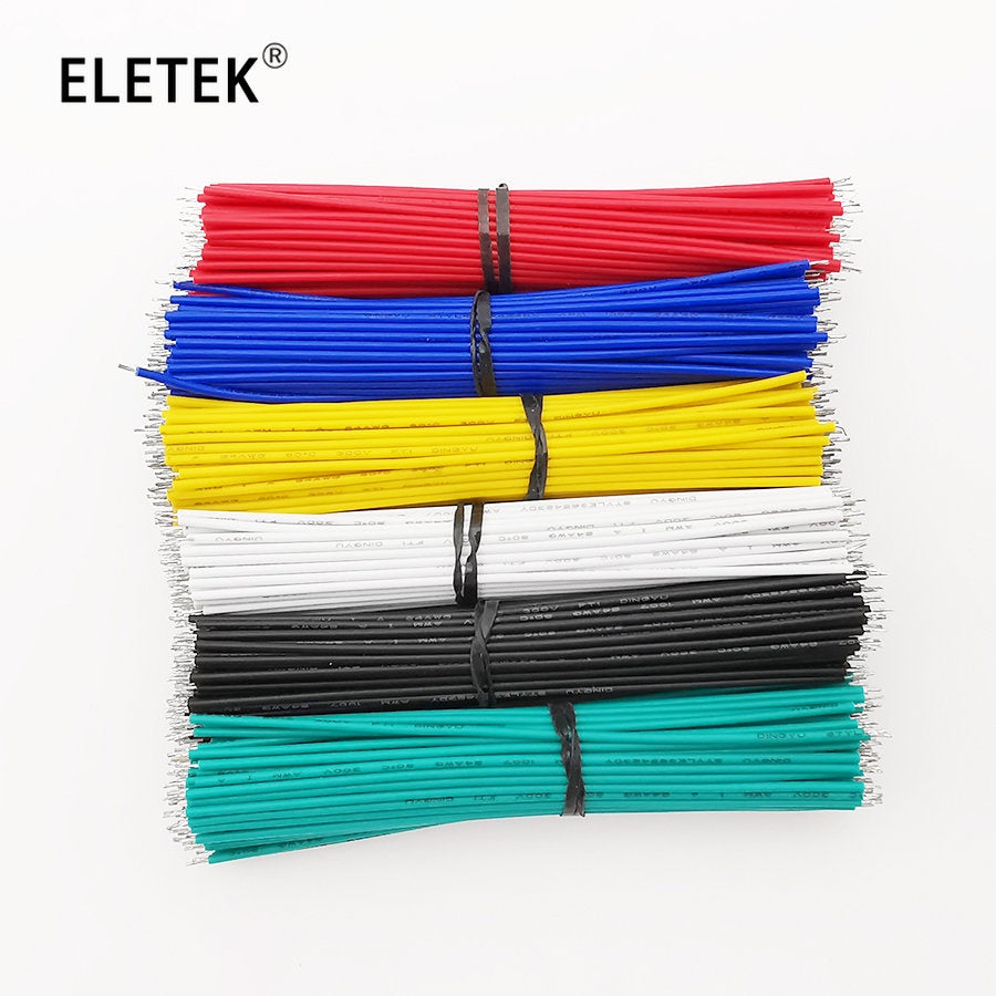 100Pcs 24AWG Breadboard Jumper Cable Wire Tin-Plated PCB Solder Cable Flexible Two Ends PVC Electronic Wire 5-20CM for Arduino