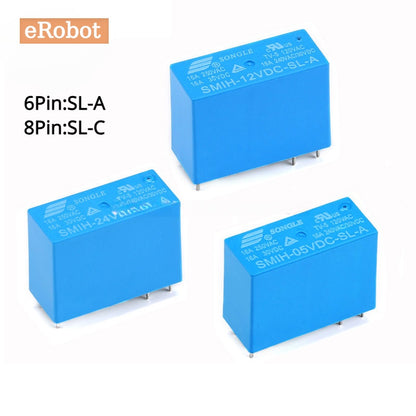 SMIH 5V 12V 24V Relays SMIH-05VDC-SL-C SMIH-05VDC-SL-A SMIH-24VDC-SL-A 16A 250V  A Type 6 Pin C Type 8 Pin