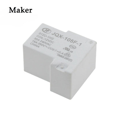 2Pcs HF/ JQX 105F -1 -005D 012D 024D -1HS 30A 240VAC 4Pin DC5V 12V 24V Relays HF105F-1-005D-1HS
