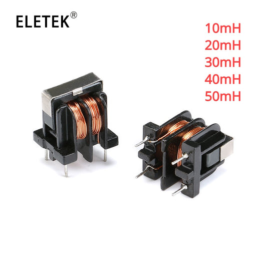 5Pcs UU9.8 UF9.8 Common Mode Choke Inductor 10mH 20mH 30mH 40mH 50mH for Filter Inductance Pitch 7*8mm Copper Wire Common Inductor