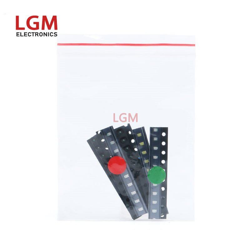 100Pcs SMD LED Kit Red/Green/Blue/Yellow/White LED Light Diode  5colors X20pcs =100pcs  0603 0805 1206 1210