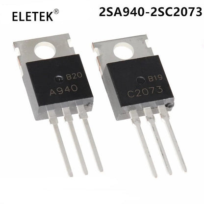 5Pcs 2SC2073 2SA940 A940 C2073 1.5A 150V Power Triode TO-220 KSC2073 KSA940 Original Transistor