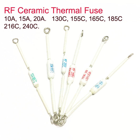 5Pcs RF Rice Cooker Ceramic Thermal Fuse Cutoff 250V 10A 15A 20A  Temperature Fuse