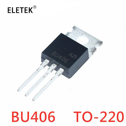 10Pcs Original Transistor BU406 TO-220 Low Frequency High Power NPN  7A 200V