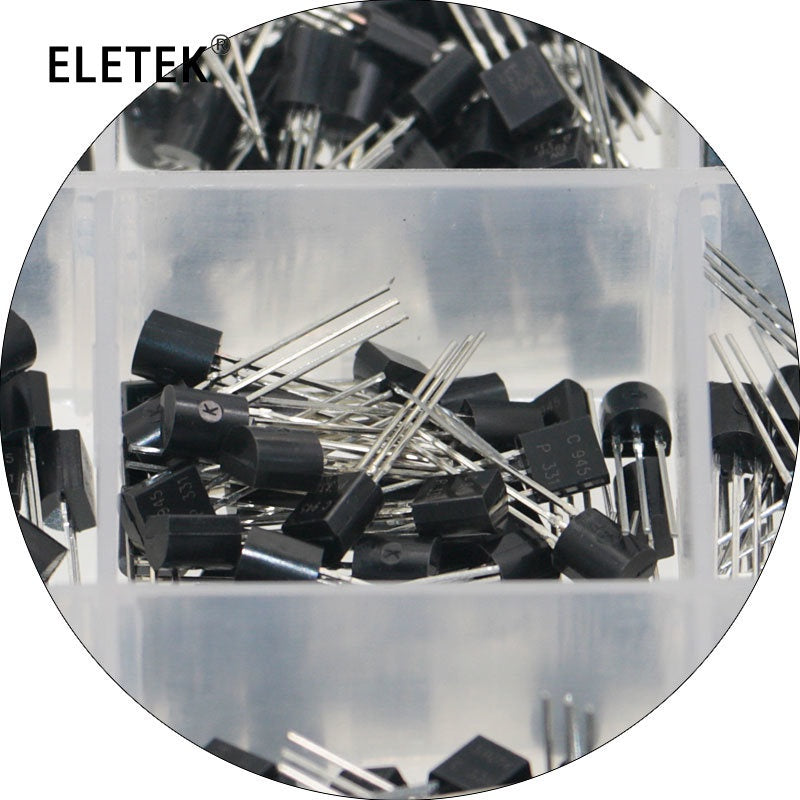 180/480/ 600pcs/Box  TO-92  Transistor Set Kit 2N2222 2N5401 2N5551 A1015 A733 S9014 C1815 C945 A42 A92 2N3904 2N3906 2N5401 2N5551