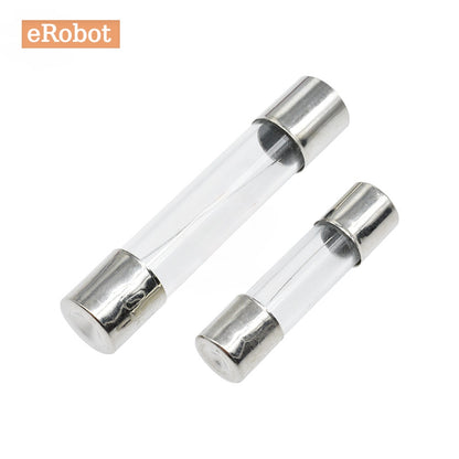 10Pcs 5x20mm 6x30mm Glass Tube Fuse Kit 250V 0.1A 0.2A 0.5A 0.8A 1A 2A 2.5A 3A 4A 5A 6.3A 7A 8A 10A 12A 15A 20A 30A AMP Circuit Fast Blow Fuses