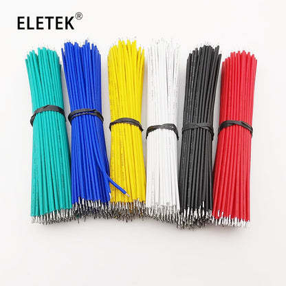 100Pcs 24AWG Breadboard Jumper Cable Wire Tin-Plated PCB Solder Cable Flexible Two Ends PVC Electronic Wire 5-20CM for Arduino