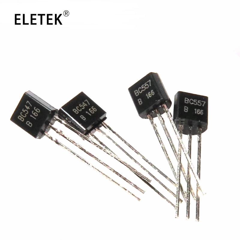 50Pcs BC547 BC557 BC547B BC557B NPN PNP TO-92 Power Triode Transistor Set Assorted kit