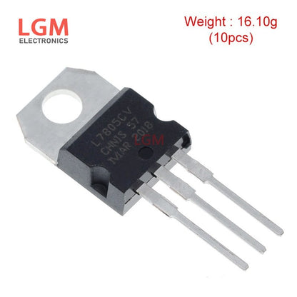 10Pcs ST Transistor LM317T L7805CV 7806CV 7809CV 7810CV 7812CV 7815CV 7824CV TO-220 New and Original IC