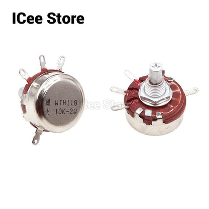 2Pcs WTH118 2W 1A Potentiometer 1K 2.2K 4.7K 10K 22K 47K 100K 470K 1M WTH118-2W