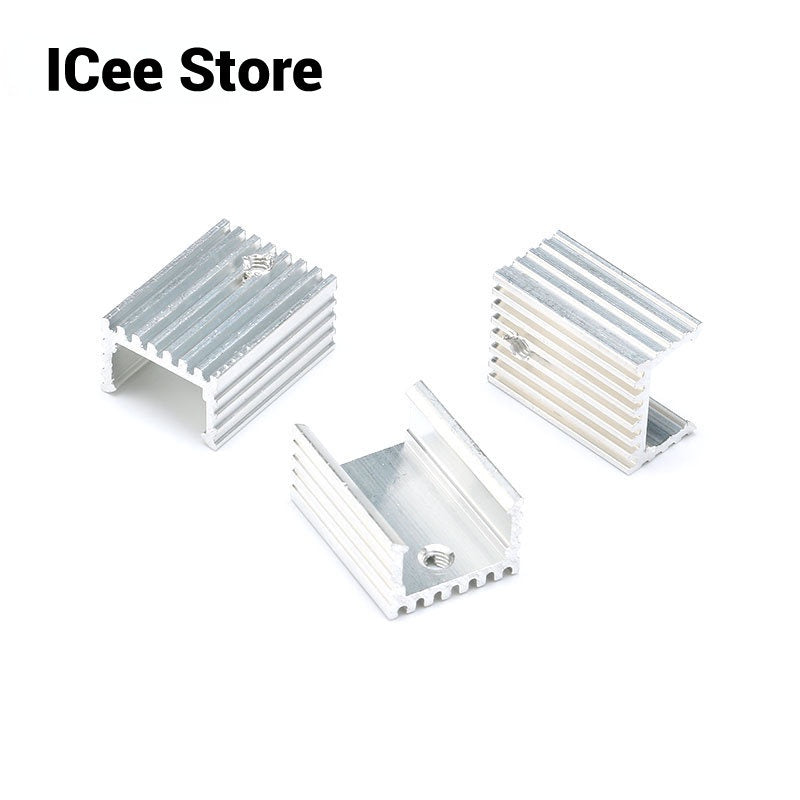 Aluminium TO-220 Heatsink TO 220 Heat Sink Transistor Radiator TO220 Cooler Cooling Silver 20*15*10MM