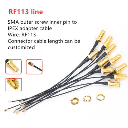 SMA Connector Cable Female To UFL/ U.FL/ IPX/IPEX,RF Coax Adapter Assembly Pigtail Cable 1.13MM RP-SMA-KY
