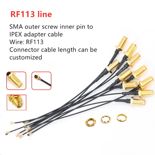 SMA Connector Cable Female To UFL/ U.FL/ IPX/IPEX,RF Coax Adapter Assembly Pigtail Cable 1.13MM RP-SMA-KY