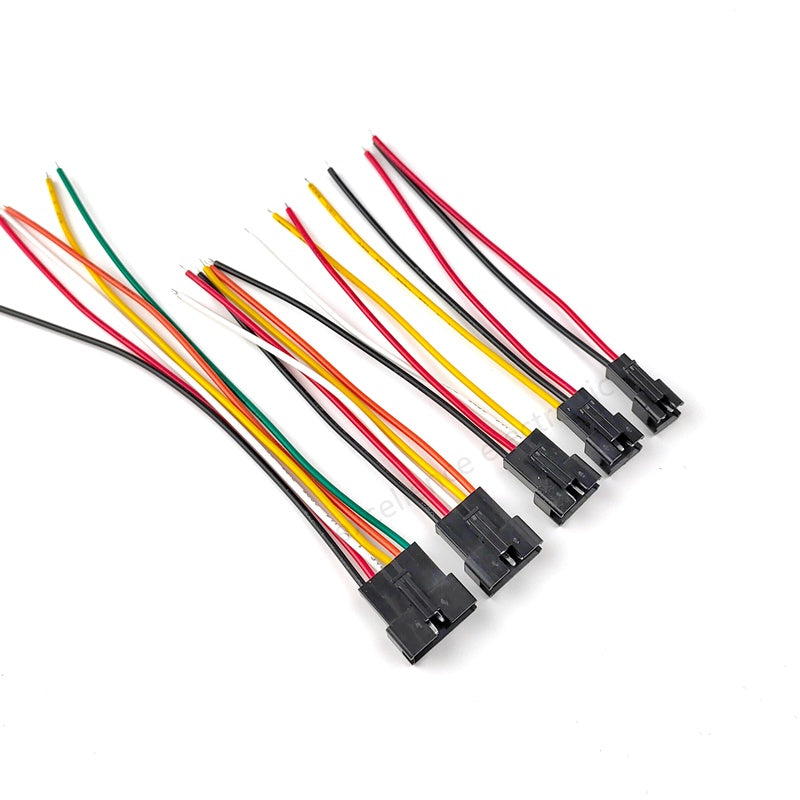 5Pairs SM2.54 2/3/4/5/6 Pin Pitch 2.54mm Wire Connector SM Male & Female Battery Charging Cable 24AWG
