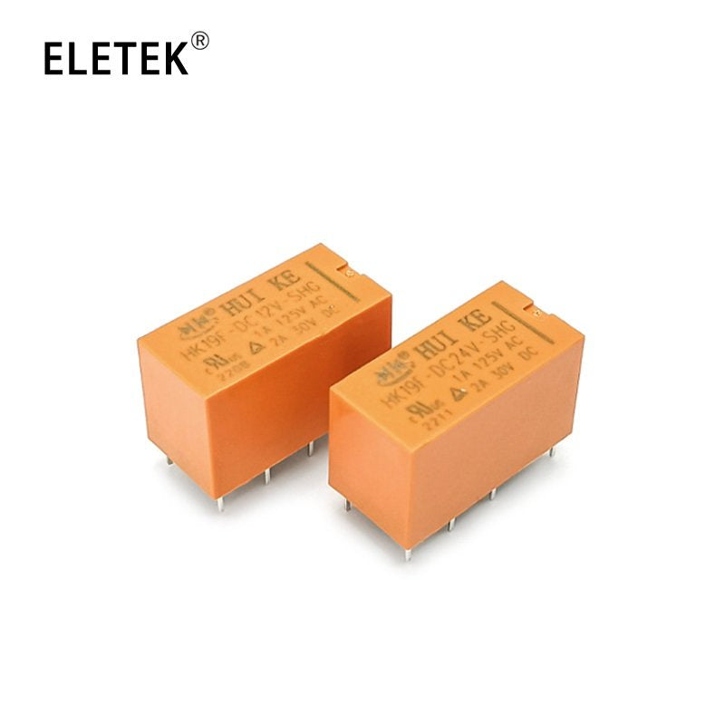 5Pcs DC 3V 5V 12V 24V Relay HK19F-DC3V-SHG HK19F-DC5V-SHG HK19F-DC12V-SHG HK19F-DC24V-SHG HK19F 8PIN 2A Relays