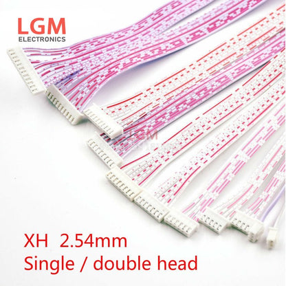 10Pcs  JST 2.54mm Pitch Connector Cable XH2.54 Plug Line Length 30/20/10CM Red and White 2P/3P/4P/5P/6P/7P/8P/9P/10P/11P/12P