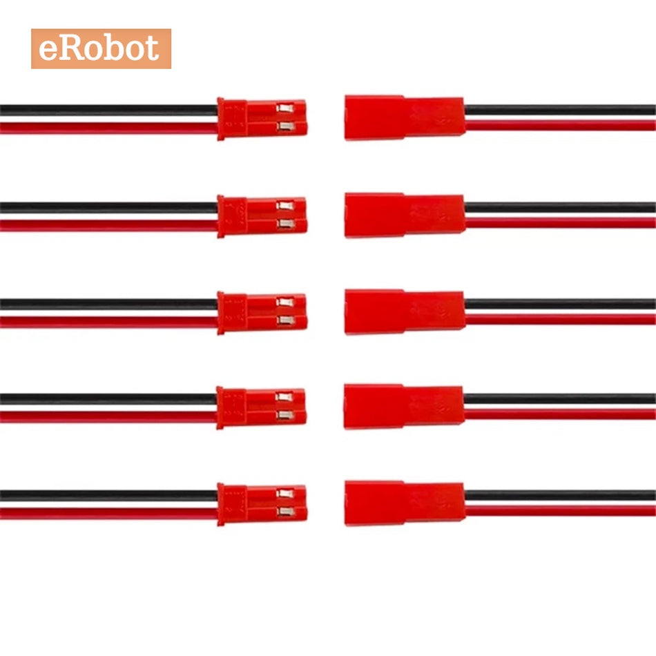 20pcs 100mm 200mm 2 Pin JST Plug Connector Male+Female Plug Connector Cable Wire for RC Toys Battery LED Lamp