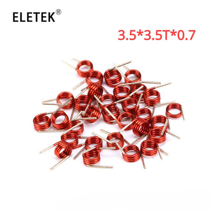 50Pcs Coilcraft Inductor 3.5 * 1.5T 2.5T 3.5T 4.5T 7.5T * 0.7 Copper Wire Hollow Coil Inductance Remote Control FM Inductor