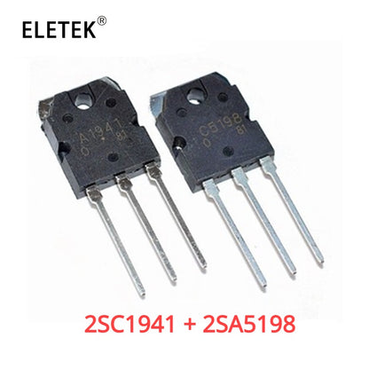 2Pair 2SC5198 2SA1941 TO3P (5PCS A1941 + 5PCS C5198) TO-3P Transistor Original