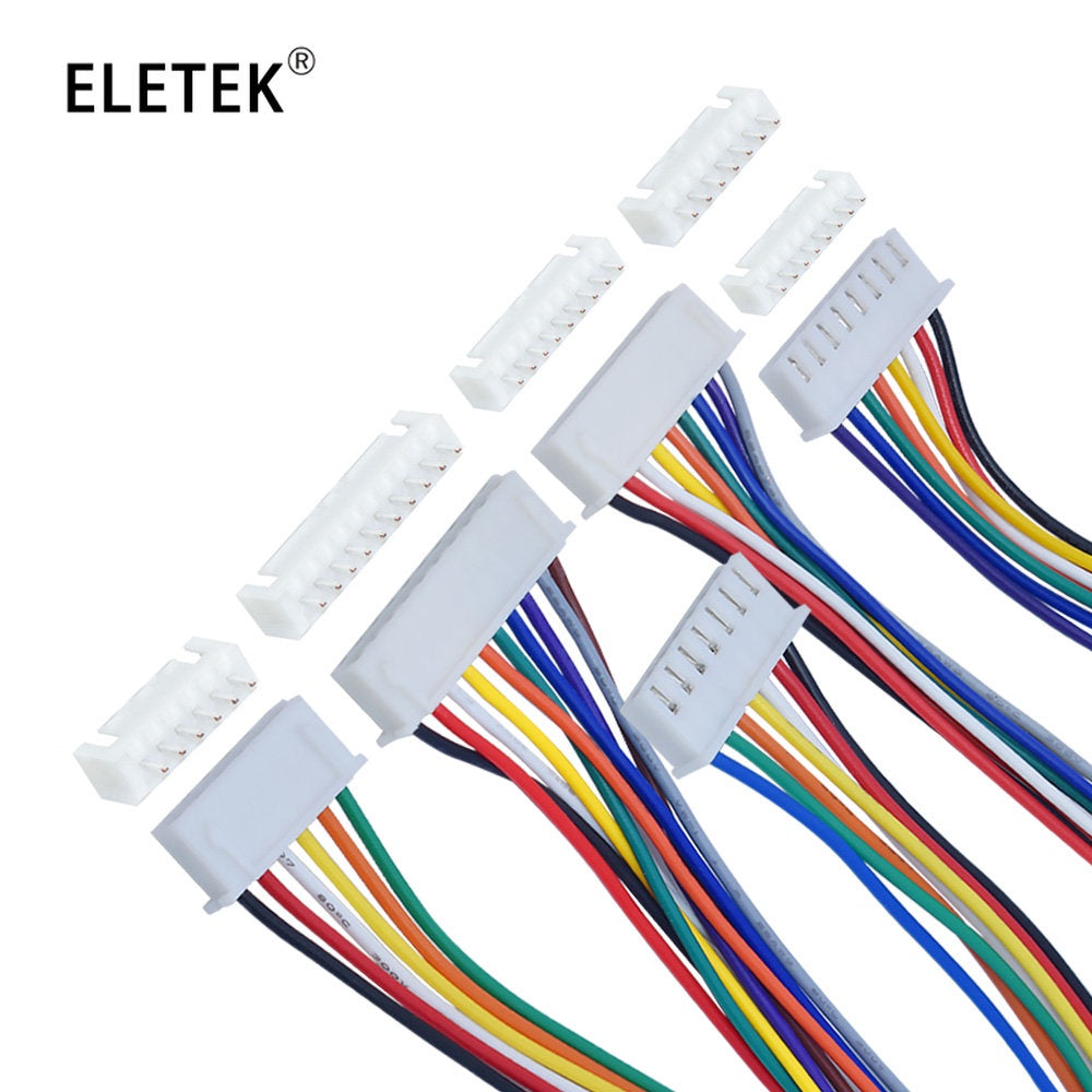 5Set JST XH2.54 XH 2.54mm Wire Cable Connector 2/3/4/5/6 Pin Pitch Male Female Plug Socket 20cm Wire Length 26AWG
